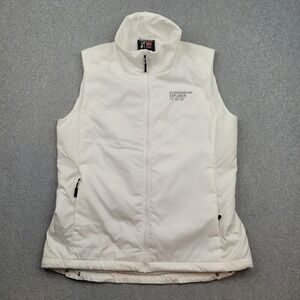 Scandinavian Explorer Puffer Vest Womens Large White Full Zip Sleeveless Jacket